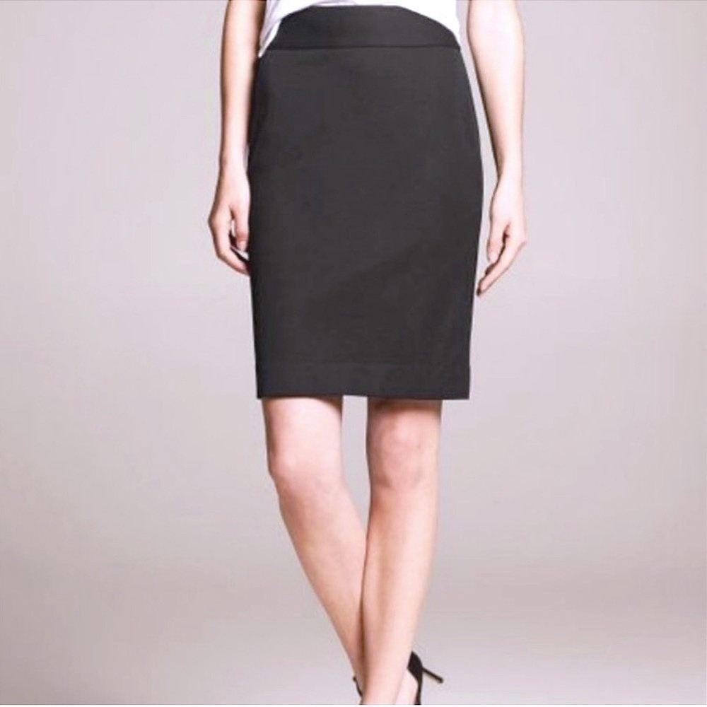 Banana Republic Womens Black Bi-Stretch Pencil Skirt Size 6 258349-00 Fall 2016